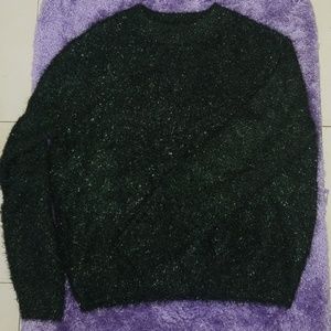 Fuzzy green sweater